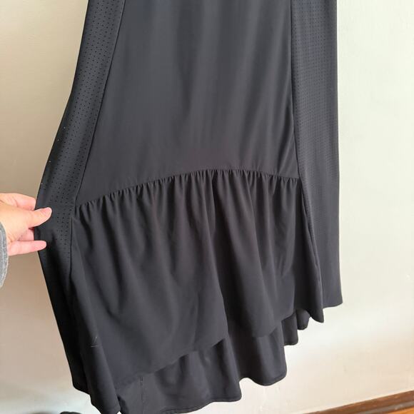 SWEATY BETTY | Black Ace Midi Dress Racerback travel Dress | Extra Small - Picture 4 of 8